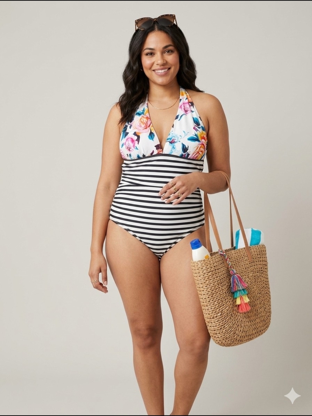 Cupshe Blue Halter One-Piece Swimsuit